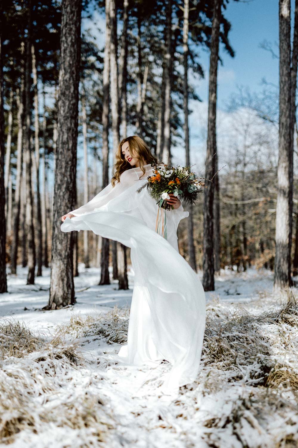 zimní svatba, svatební fotograf, nevěsta, ženich, svatební inspirace, Pavlína Faragová